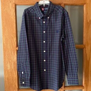 Chaps Ralph Lauren Boys Medium Button-Down Shirt 10-12 Cotton Blend